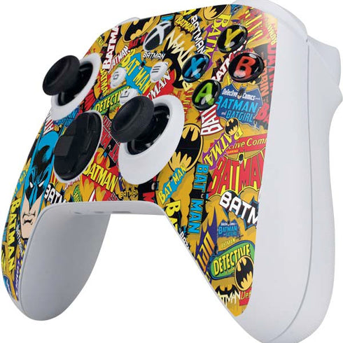 DC Comics Batman Mask Vintage Pattern Xbox Series S Controller Skin